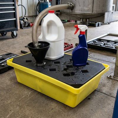 22 Litre Plastic Spill Bund with Removable Grid