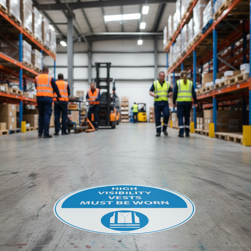 Dark Gray High Visibility Safety Floor Sign - Durable Slip Resistant Design