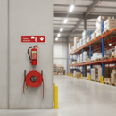 Dark Gray Fire Equipment Safety Signs - Downwards Arrow for Fire Fighting Equipment