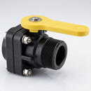 2" Stubby Polypropylene Ball Valve – Female & Male Thread (view 2)