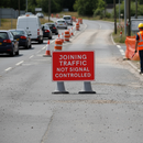 Dark Gray Heavy Duty Joining Traffic Not Signal Controlled Cone Sign 1050 x 750mm