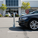 Dark Gray Removable Heavy Duty Steel Ground Post - 745mm Height