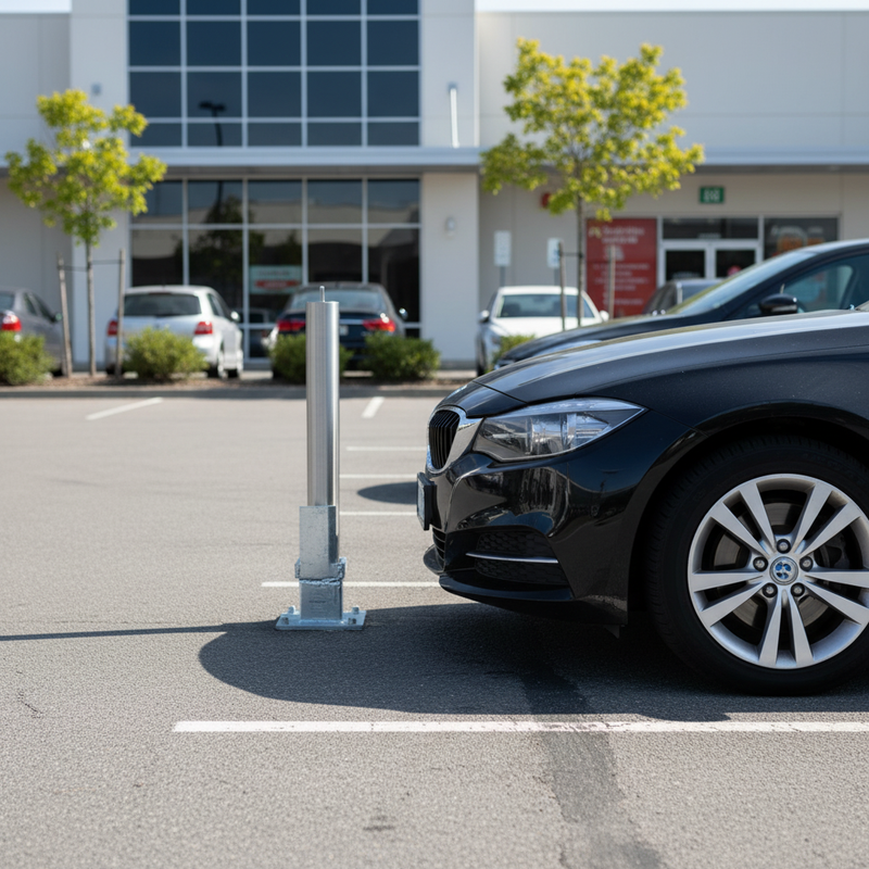 Dark Gray Removable Heavy Duty Steel Ground Post - 745mm Height