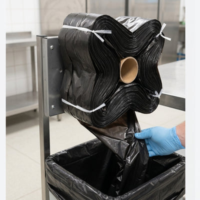Continuous Liner Roll for Waste Sack Holder Bin