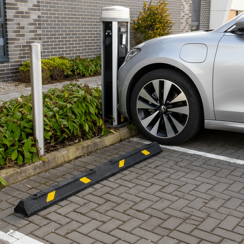 Dim Gray Premium Heavy Duty Car Wheel Stop - 1800mm for Safe Parking