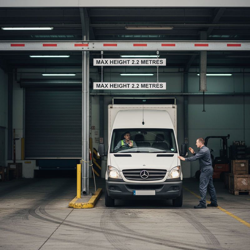 Dark Slate Gray Premium Height Restriction Barrier Warning Sign - Max Height Clearance