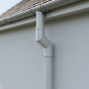 Flush Joint Aluminium Downpipe Bends 63mm Diameter — RAL 7035 / 112.5 Deg (in use)