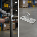 Dim Gray Premium Heavy Duty Key Clamp Flange for Wall Fixing with D Shackle Attachment - Galvanized, Malleable Iron Construction