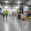 Dark Gray Premium Pedestrian Guardrail End Post with 48.3mm Diameter for Enhanced Safety and Versatile Compatibility