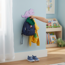 Premium Wall-Mounted Dinosaur Coat Rack with Two Durable Steel Hooks for Kids' Rooms - Fun and Functional Organization