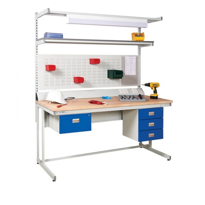 Light Gray Cantilever Assembly Workbenches