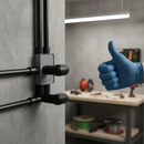 Slate Gray Premium PVC Small End Cap - Durable Closure for Rail Systems (Pair)