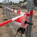500m x 80mm Non-Adhesive Barrier Tape Red and White