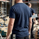 Navy V-Neck Cotton Work Shirt