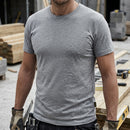 Grey Melange Slim Fit Cotton Tee