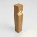Larch timber single LED bollard for pathway lighting (view 2)