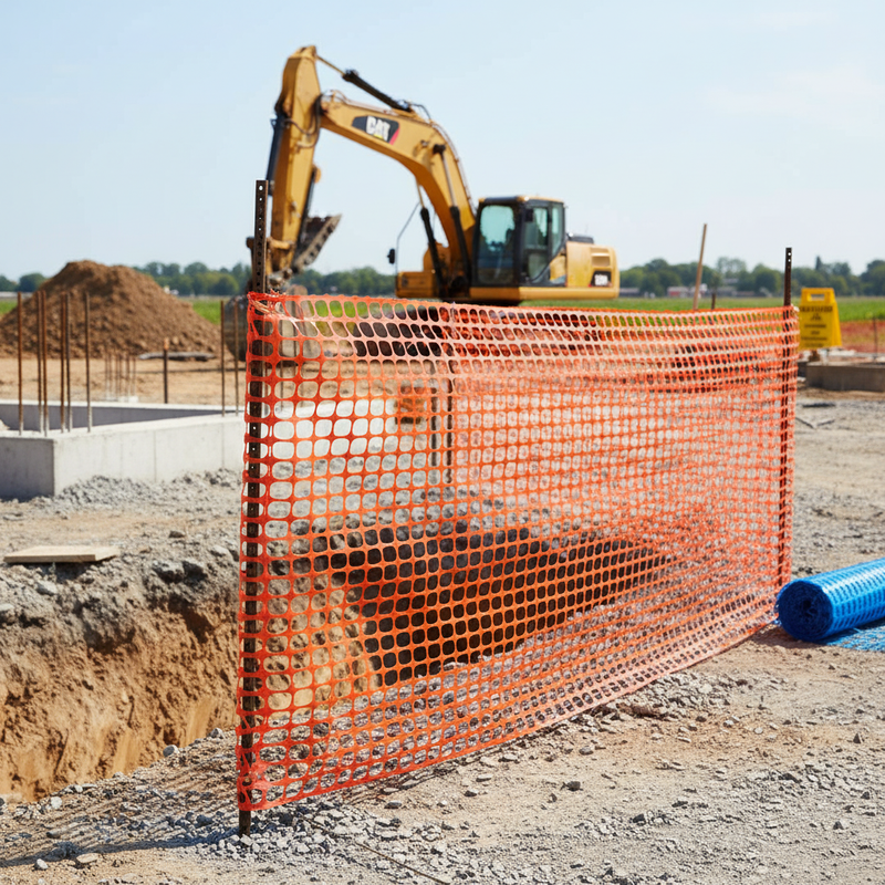 Light Gray Premium Super Strong Barrier Fence - Versatile and Weatherproof 1m x 50m