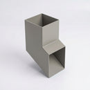 72x72mm Flush Joint Aluminium Downpipe Shoe — RAL 7036