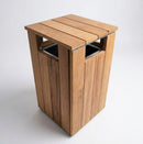 98 litre hardwood litter bin with lockable door (view 2)