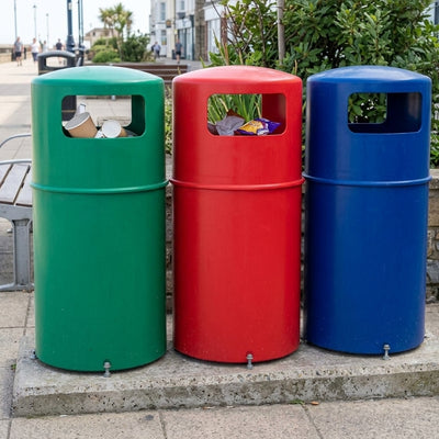 Large Hooded Top Litter Bin – 118 Litre Capacity
