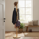 Premium Wooden Coat Stand with Round Base – Customizable Heights & 3 Color Options