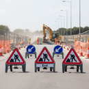 Light Gray Traffic Management Signs Kit for Road Safety and Closure