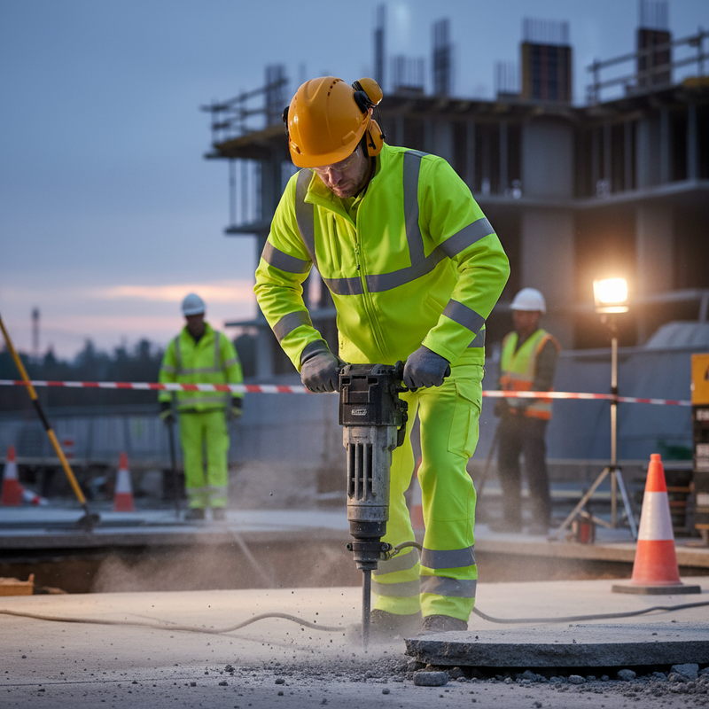 Dark Slate Gray Premium Hi-Vis Soft Shell Lightweight Jacket in Saturn Yellow