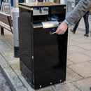 80 Litre Stainless Steel Litter Bin with Cigarette Disposal Unit