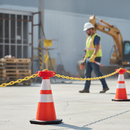 Light Slate Gray High-Performance Cone Chain Holder for Temporary Barrier Systems