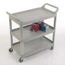 3-Shelf Plastic Service Trolley with Aluminium Uprights (view 2)