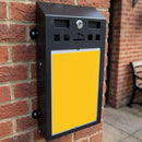 Wall-mounted advertising cigarette bin with A4 poster frame