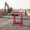 Light Slate Gray Single File Traffic Supplementary Plate - High-Performance Signage