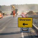 Light Slate Gray Premium Quick-Fit Sign Face for Traffic Diversions - Diagram 2702A