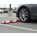 Dark Gray Heavy Duty Rubber Parking Stop with Reflective Markings