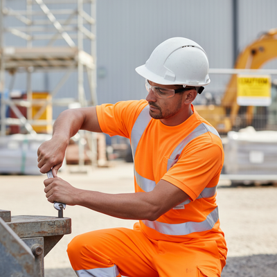 High-Visibility Short Sleeve T-Shirt - Orange, Reflective Safety Tee