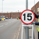 Gray 15mph Quick-Fit Sign Face Diagram 670 - High Visibility Safety Sign