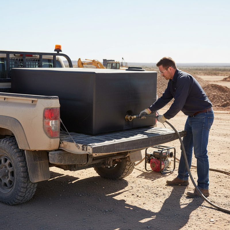 Antique White Premium Layflat Rectangular 1050 Litre Baffled Water/Storage Tank