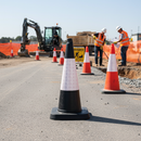 Gray Premium 750mm Traffic Cone with High Durability and Low Centre of Gravity