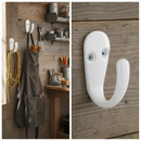 Premium Versatile Single Robe Hooks 2 Pack in Multiple Finishes for Coats, Jackets, and Scarves