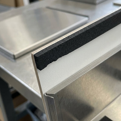 Black Expanded EPDM Foam Strip 15x6mm, Self Adhesive - 10m Roll