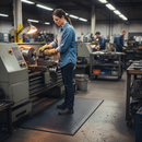 Dark Slate Gray Heavy Duty Anti-Fatigue Diamond Mat for Industrial Use