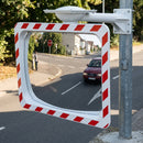 800 x 600mm Polymir Traffic Mirror Red & White Frame