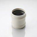 Traditional Aluminium Downpipe Socket 63mm Dia Non-Eared — RAL 9010
