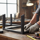 Dark Slate Gray Premium 4 Way Joint for 25mm Square Tube System - Durable Plastic Connections