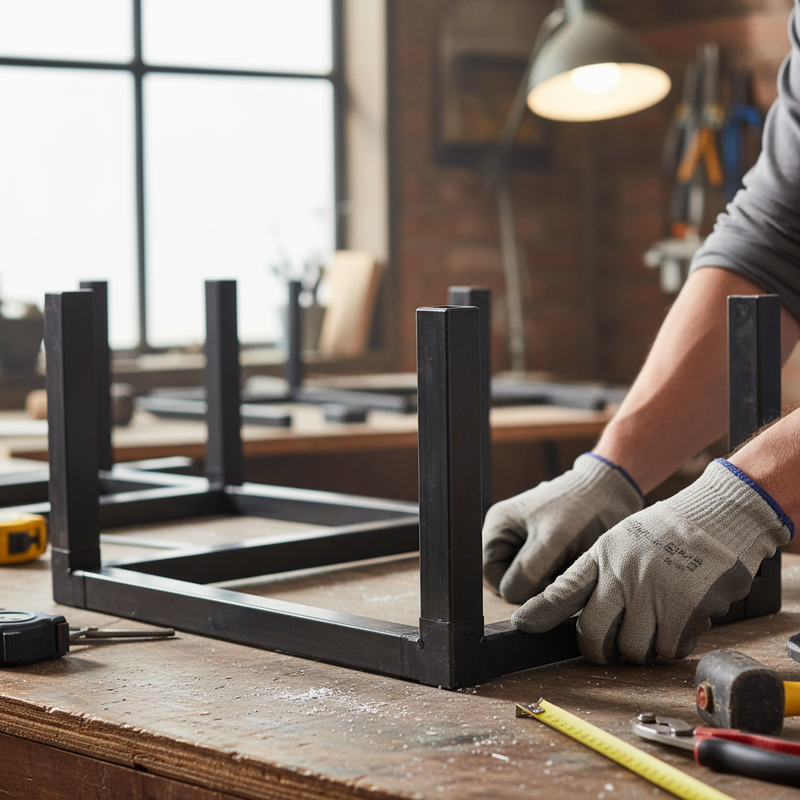 Dark Slate Gray Premium 4 Way Joint for 25mm Square Tube System - Durable Plastic Connections