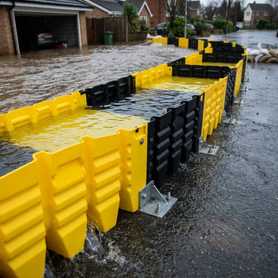 1m modular flood barrier panel lightweight ABS 4kg