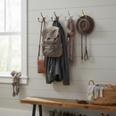 Premium Decorative Ball End Double Hook Oval Base 5 Pack for Home and Office Organization