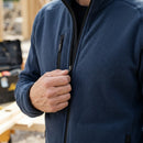 Navy Shed Less Fibre Fleece Work Jacket (view 2)