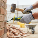 Gray Premium 4" Brick Bolster with Hand Guard for Precision Cutting