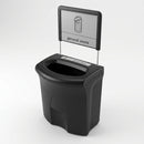 87 Litre Open Top Recycling Bin with Flat Back (view 2)